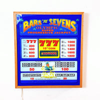 品番2883　BARS and SEVENS　バー＆セブン　スロットマシン　パネル　カジノ　ディスプレイ　ヴィンテージ