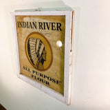 品番2739　アドバタイジング アート　INDIAN RIVER ALL PURPOSE FLOUR　インディアンリバー　ガラス　額装　インテリア　012