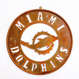 品番0075　NFLサイン　MIAMI DOLPHINS　マイアミ ドルフィンズ　メタルサイン　ウォールサイン　デコール　ヴィンテージ　金沢店