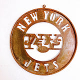 品番0037　NFLサイン　NEW YORK JETS　ニューヨーク ジェッツ　メタルサイン　ウォールサイン　デコール　ヴィンテージ　金沢店