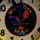 品番0261　ネオンクロック　WURLITZER MUSIC　ワーリッツァー ミュージック　ネオンライト　時計　ヴィンテージ　千葉店