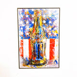 品番1483　アート　アメリカ国旗　Coca-Cola　コーラ瓶　スティーブ・ペンリー　ウォールアート　額装　ヴィンテージ