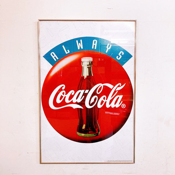 品番1322　ポスター　1995 ALWAYS Coca-Cola　コカ・コーラ　ウォールアート　インテリア　額装　ヴィンテージ　千葉店