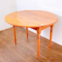 品番2388　ドロップリーフテーブル　パイン無垢材　折り畳み式　フォールディングテーブル　アンティーク　家具