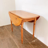 品番2388　ドロップリーフテーブル　パイン無垢材　折り畳み式　フォールディングテーブル　アンティーク　家具