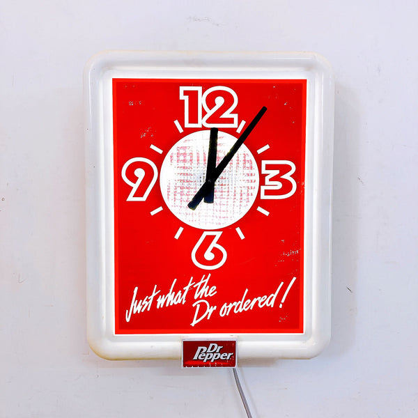 品番1407　アドバタイジング ライトクロック　Dr Pepper　ドクターペッパー　Wall Clock　ヴィンテージ　金沢店