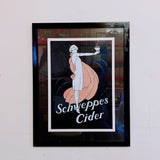 品番0943　ポスター　Schweppes Cider　シュウェップスサイダー　1996年　広告アート　ウォールアート　額装　ヴィンテージ　金沢店