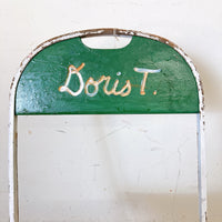 品番4054-1　フォールディングチェア　Doris T.　折りたたみ椅子　グリーン　スチール製　ヴィンテージ　012