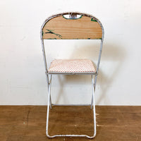 品番4054-1　フォールディングチェア　Doris T.　折りたたみ椅子　グリーン　スチール製　ヴィンテージ　012