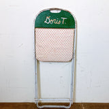 品番4054-1　フォールディングチェア　Doris T.　折りたたみ椅子　グリーン　スチール製　ヴィンテージ　埼玉店