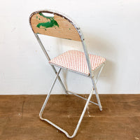品番4054-2　フォールディングチェア　Sophie　折りたたみ椅子　グリーン　スチール製　ヴィンテージ　埼玉店