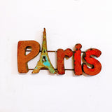 品番2053　メタル看板　PARIS　3D サイン　立体文字看板　ウォールサイン　壁掛　ディスプレイ　ヴィンテージ　金沢店