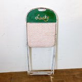 品番4054-3　フォールディングチェア　Lucky　折りたたみ椅子　グリーン　スチール製　ヴィンテージ　金沢店