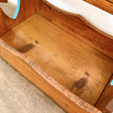 品番0721　ツールトレー　ウエスタンスタイル　木製　ウッドトレイ　ハンドル付き　収納　ツールBOX　ヴィンテージ　埼玉店
