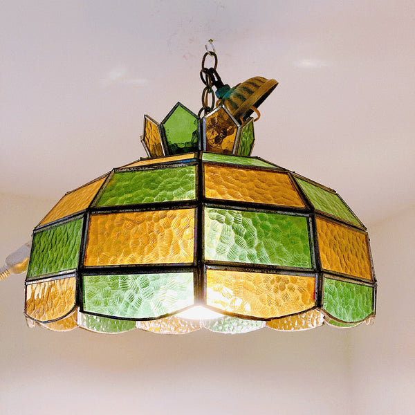 品番1612　ペンダントライト　カラフル　ステンドグラス　天井照明　吊り下げ照明　アンティーク　ヴィンテージ