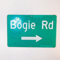 品番3083　ロードサイン　Bogie Rd　ボギーロード　トラフィックサイン　看板　標識　ヴィンテージ　金沢店