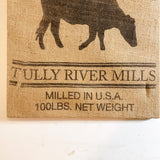 品番2055　ウォールアート　CATTLE FEED　牛　飼料袋　TULLY RIVER MILLS　額装　インテリア　ディスプレイ