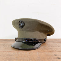 品番0758　米軍　アメリカ海軍　海兵隊　制帽　帽章付き　ヴィンテージ　金沢店