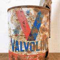 品番1980　オイル缶　VALVOLINE　バルボリン　ガソリン携行缶　インテリア　ディスプレイ　ヴィンテージ　金沢店