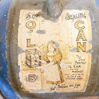 品番1362　ブラウンオイル　ピボットオイル缶　1895年　5ガロン　オブジェ　ディスプレイ　ヴィンテージ
