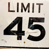 品番0487　ロードサイン　SPEED LIMIT 45　61×76.5cm　速度制限　トラフィックサイン　看板　標識　ヴィンテージ