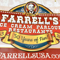 品番0532　Farrell's Ice Cream Parlour　ファレル アイスクリームパーラー　50周年　バナー　フラッグ　ディスプレイ　ヴィンテージ　金沢店