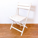 品番3267-1　フォールディングチェア　折りたたみ椅子　メタルチェア　ホワイト　ヴィンテージ　金沢店