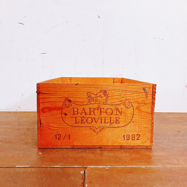 品番0035　木箱　LEOVILLE BARTON　レオヴィル・バートン　ウッドボックス　ウッドクレート　運搬箱　ヴィンテージ　金沢店