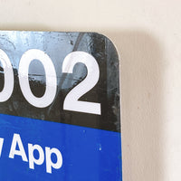 品番0142-2　ロードサイン　Pay by App　Parking zone#2002　PARK COLUMBUS　パーキング　駐車場看板　ヴィンテージ　金沢店