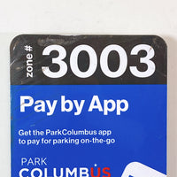 品番0142-5　ロードサイン　Pay by App　Parking zone#3003　PARK COLUMBUS　パーキング　駐車場看板　ヴィンテージ　金沢店