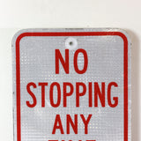 品番0210-1　ロードサイン　NO STOPPING ANY TIME　常時停車禁止　右方向矢印　トラフィックサイン　看板　標識　ヴィンテージ　金沢店