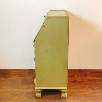 品番1515　ライティングビューロー　ドレッサー　チェスト　木製　収納　グリーン　アンティーク　家具
