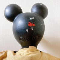 品番0169-2　ミッキーマウス　ハンドパペット　パペットドール　ディズニー　インテリア　アメリカン雑貨　ヴィンテージ　金沢店