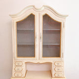 品番1384　チャイナキャビネット　Thomasville　食器棚　カップボード　飾り棚　ホワイト　収納　アンティーク　家具　ヴィンテージ