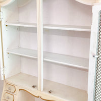 品番1384　チャイナキャビネット　Thomasville　食器棚　カップボード　飾り棚　ホワイト　収納　アンティーク　家具　ヴィンテージ　金沢店