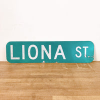 品番0032-2　ストリートサイン　ハワイ　LIONA St.　ライオナストリート　両面　ロードサイン　看板　標識　ヴィンテージ　011