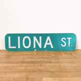 品番0032-2　ストリートサイン　ハワイ　LIONA St.　ライオナストリート　両面　ロードサイン　看板　標識　ヴィンテージ　011