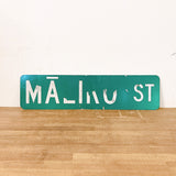 品番0032-3　ストリートサイン　ハワイ　MALIKO ST　マリコストリート　両面　ロードサイン　看板　標識　ヴィンテージ　金沢店