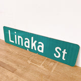 品番0032-9　ストリートサイン　ハワイ　Linaka St　リナカストリート　両面　ロードサイン　看板　標識　ヴィンテージ　011