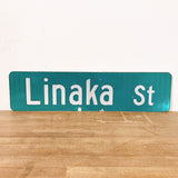 品番0032-9　ストリートサイン　ハワイ　Linaka St　リナカストリート　両面　ロードサイン　看板　標識　ヴィンテージ　011