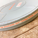 品番0233　16mm映写フィルム-23　THE GRASSLANDS　視聴覚教材　フィルム缶付　レトロ　ディスプレイ　ヴィンテージ
