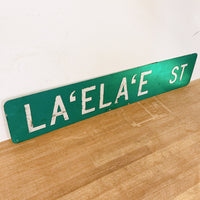 品番0032-13　ストリートサイン　ハワイ　LA'ELA'E ST　ラエラエストリート　両面　ロードサイン　看板　標識　ヴィンテージ　埼玉店
