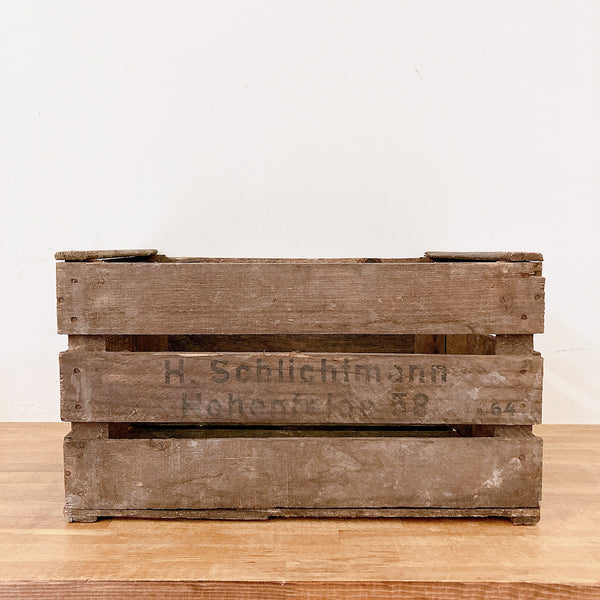 品番0032　アップルボックス　50's～70's　木箱　ドイツ　ウッドクレート　収穫箱　運搬箱　ウッドボックス　ヴィンテージ