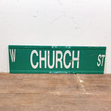 品番0036　ロードサイン　W CHURCH ST　両面　トラフィックサイン　看板　標識　ヴィンテージ　金沢店