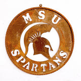品番0167　カレッジサイン　MSU SPARTANS　ミシガン州立大学 スパルタンズ　メタルサイン　ウォールサイン　デコール　ヴィンテージ　金沢店