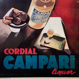 品番1828　ヴィンテージポスター　コーディアル・カンパリ　Cordial Campari Liquor　ニッツォーリ　1926年　金沢店
