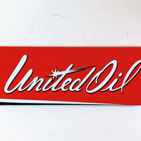 品番0760　サインボード　United Oil　ユナイテッドオイル　 ウォールサイン　看板　ヴィンテージ　金沢店
