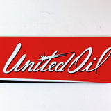 品番0760　サインボード　United Oil　ユナイテッドオイル　 ウォールサイン　看板　ヴィンテージ　金沢店