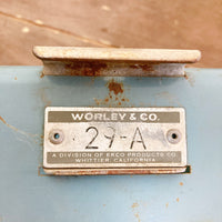 品番0083　メタルバスケット　WORLEY　ブルー　ツールボックス　インダストリアル　収納　ヴィンテージ　金沢店