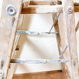 品番1361-1　ウッド ラダー　4ステップラダー　置台付き　梯子　脚立　ディスプレイ　ヴィンテージ　